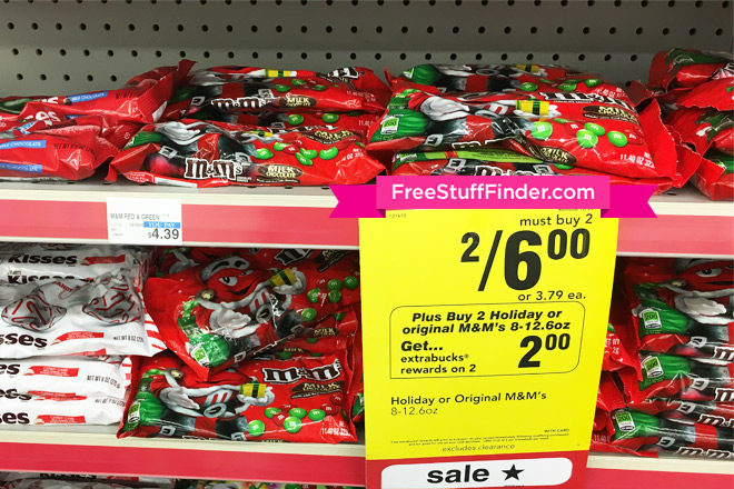 $1 (Reg $4.39) Holiday M&M’s Candy Bags at CVS