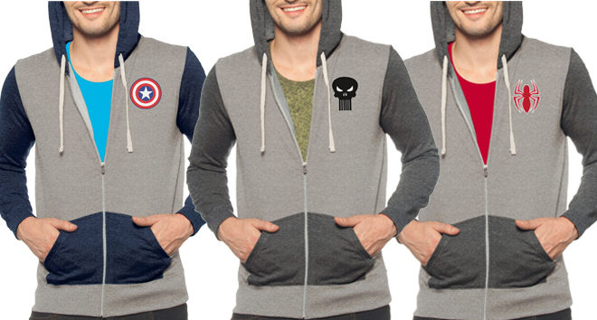 *HOT* $7.50 (Reg $16) Marvel Men's Fleece Full Zip Hoodie + FREE Pickup