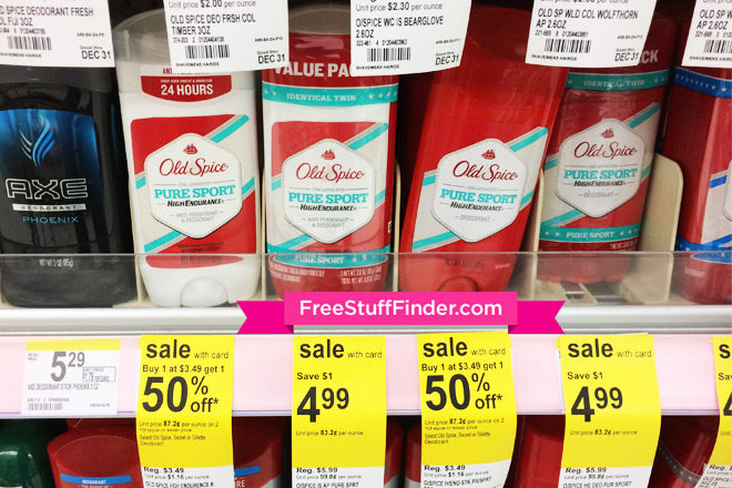 $0.37 (Reg $3.49) Old Spice High Endurance Deodorant at Walgreens