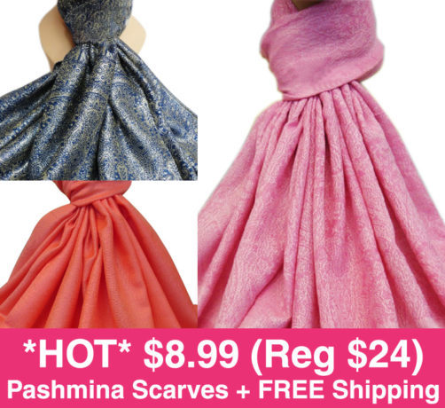 *HOT* $8.99 (Reg $24) Vecelli Italy Silk Blend Pashmina Scarves + FREE Shipping