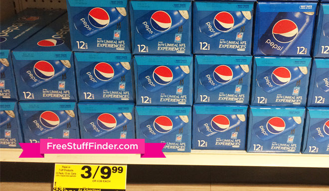 $2.25 (Reg $4.99) Pepsi 12 Packs at Rite Aid