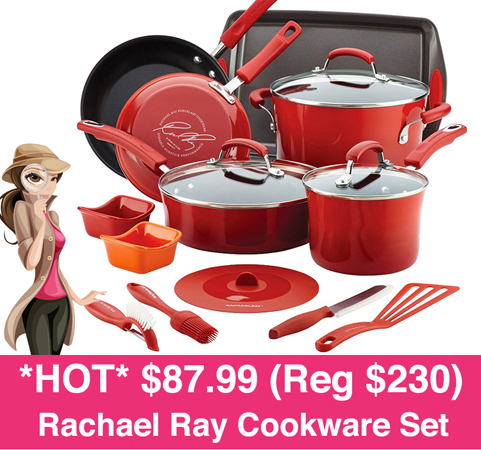 *HOT* $87.99 (Reg $230) Rachael Ray 16-Piece Cookware Set + FREE Shipping