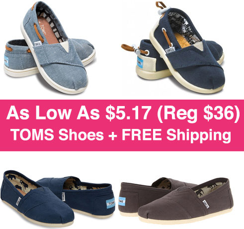 *HOT* As Low As $5.17 (Reg $36) TOMS Shoes + FREE Shipping (HURRY!)