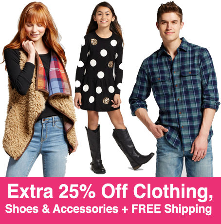 *HOT* Extra 25% Off Clothing, Shoes & Accessories at Target + FREE Shipping