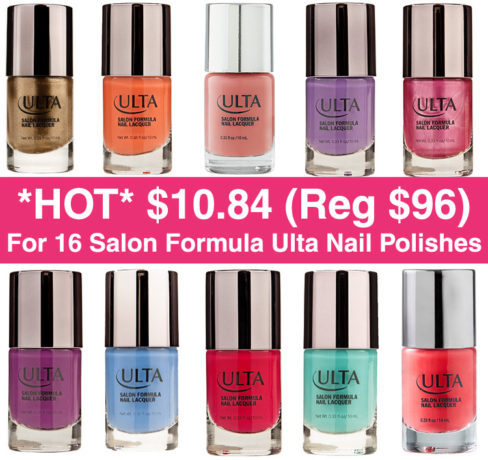 *HOT* $10.84 (Reg $96) 16 Salon Formula Ulta Nail Polishes