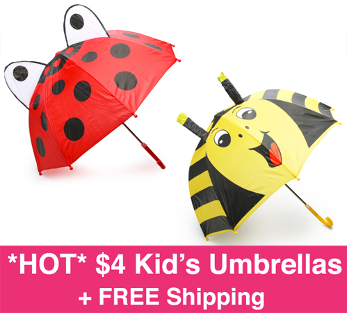 *HOT* $4 Kid's Umbrellas + FREE Shipping