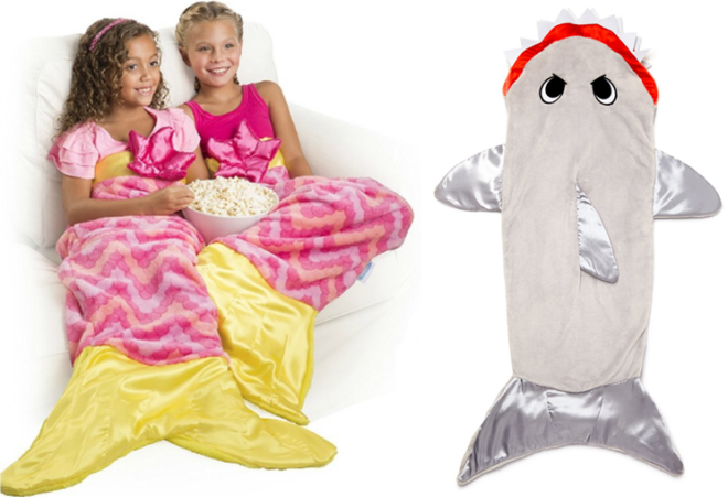 *HOT* $14.99 (Reg $25) Mermaid & Shark Tail Throw Blankets + FREE Pickup