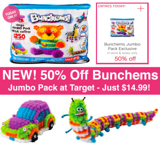 *HOT* 50% Off Bunchems Jumbo Pack Cartwheel (Just $14.99 Today Only)