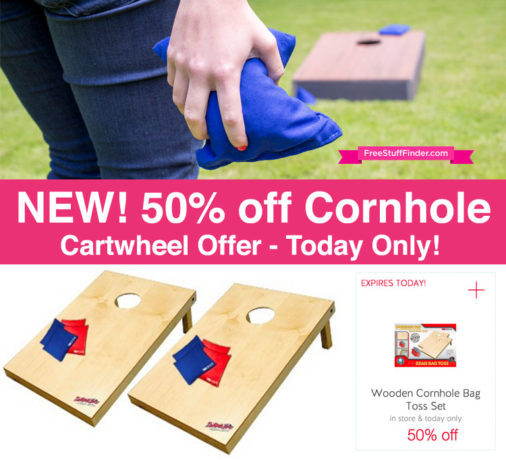 *NEW* 50% Off Wooden Cornhole Set Cartwheel Offer (Just $29.99 Today Only!)