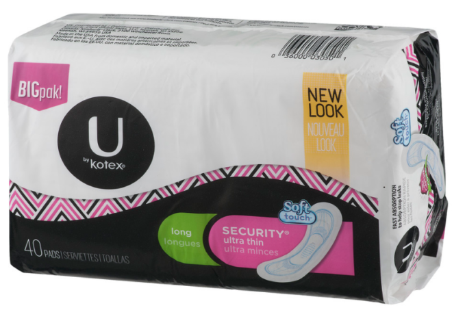 $0.99 (Reg $7) U by Kotex Security Ultra Thin Pads Big Pack at Walgreens