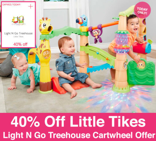 *NEW* 40% Off Little Tikes Light N Go Treehouse Cartwheel Offer (Today Only)