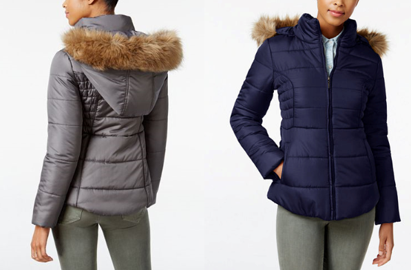 *HOT* $24.49 (Reg $70) Women's Faux Fur Trimmed Puffer Coat