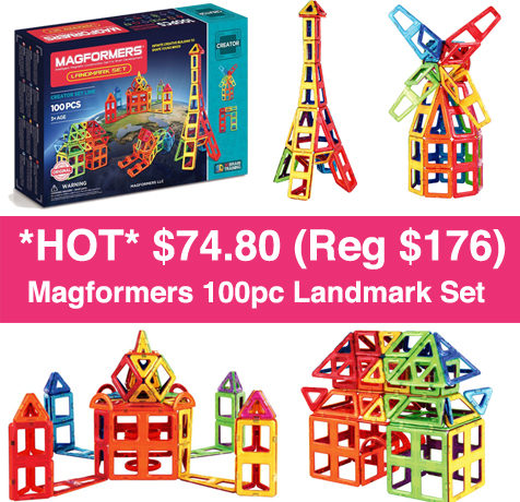 *HOT* $74.80 (Reg $176) Magformers 100-Piece Landmark Set + FREE Shipping