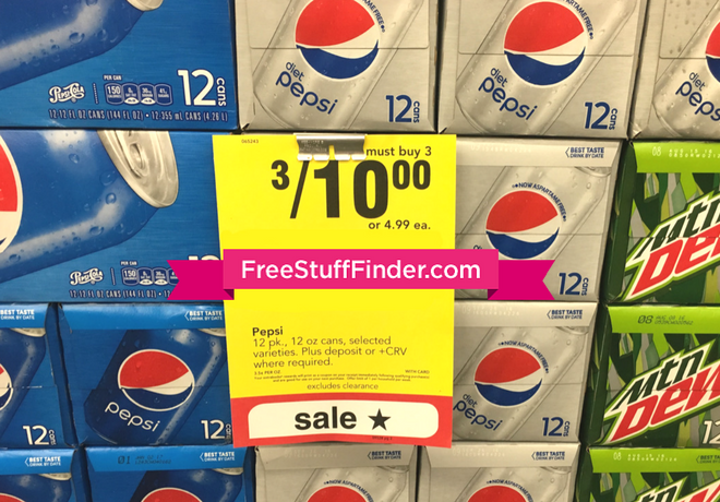 $1.83 (Reg $5) Pepsi 12-Packs at CVS - Print Now!