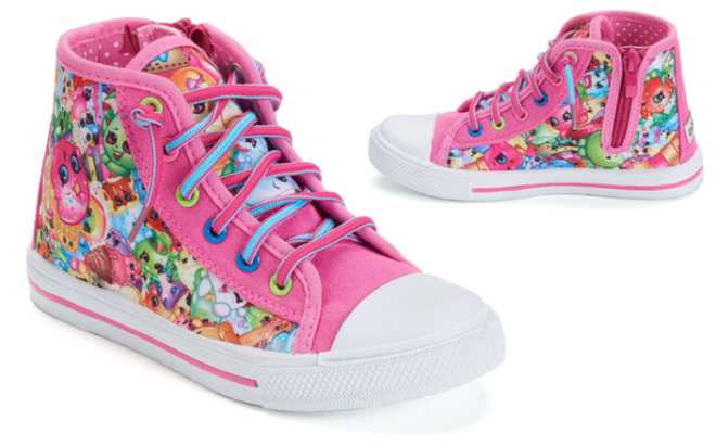 $20.99 (Reg $40) Shopkins Toddler Girls High-Top Sneakers + FREE Shipping