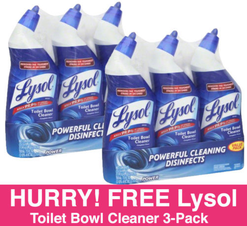 *HOT* FREE 3-Pack Lysol Toilet Bowl Cleaner