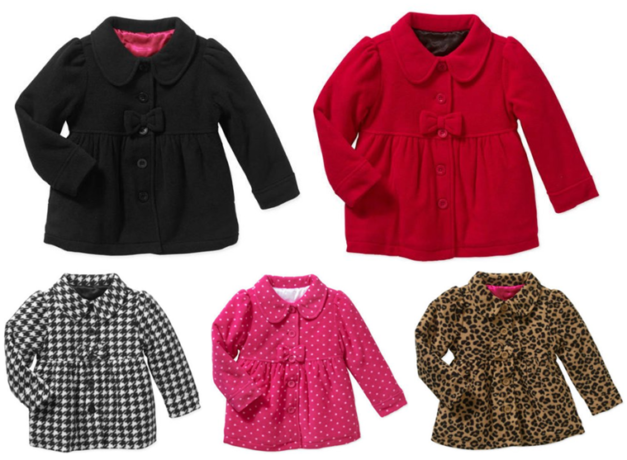 *HOT* $6 (Reg $12.47) Toddler Girl Peacoat + FREE Pickup