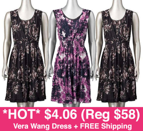 *HOT* $4.06 (Reg $58) Vera Wang Empire Dress + FREE Shipping