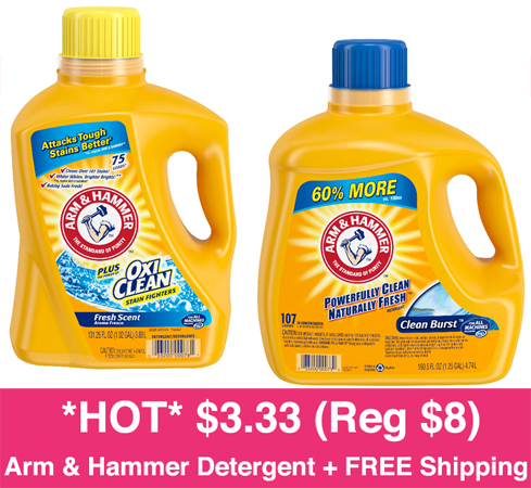 *HOT* $3.33 (Reg $8) Arm & Hammer Detergent + FREE Shipping