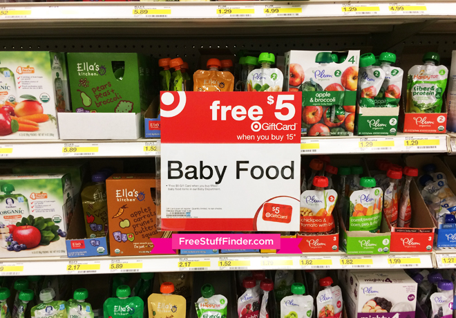 FREE $5 Target Gift Card with Purchase of 15 Baby Food Items