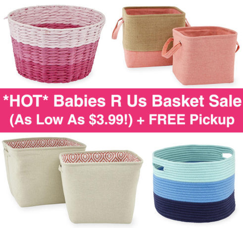 *HOT* Babies R Us Basket Sale (As Low As $3.99!) + FREE Shipping