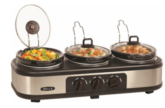 $24.99 (Reg $40) Bella Triple Slow Cooker + FREE Pickup (Today Only)