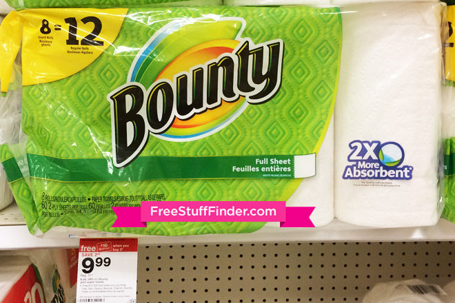 $0.63 per Giant Roll Bounty Paper Towels at Target