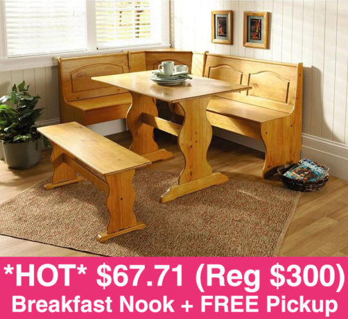 *HOT* $67.71 (Reg $300) Essential Home Emily Breakfast Nook + FREE Pickup