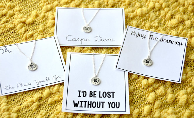 $3.99 (Reg $10) Inspirational Compass Necklace & Card