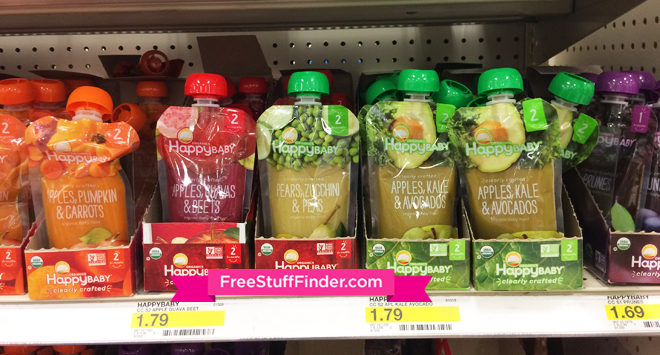 $0.54 (Reg $1.79) Happy Baby Organic Baby Food Pouches at Target