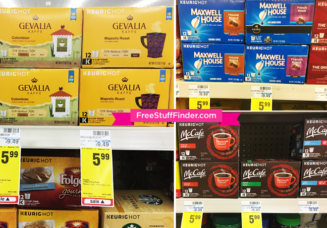 $0.50 per K-Cup Gevalia, McCafe or Maxwell House Coffee at CVS