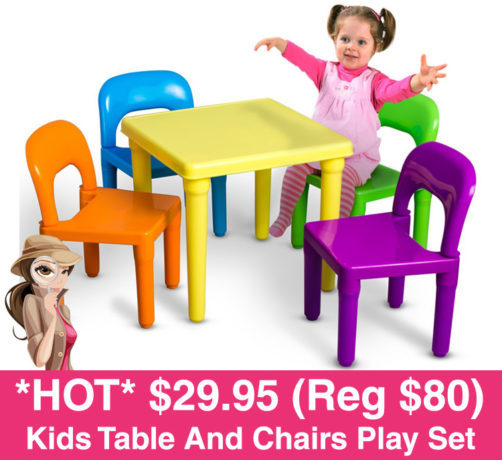 *HOT* $29.95 (Reg $80) Kids Table & Chairs Set + FREE Shipping