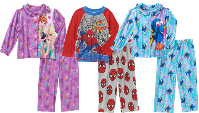 $4.88 (Reg $10) Kids Character 2-Piece Pajama Sets + FREE Pickup