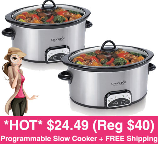 *HOT* $24.49 (Reg $40) Crock Pot 4-qt Programmable Slow Cooker + FREE Shipping