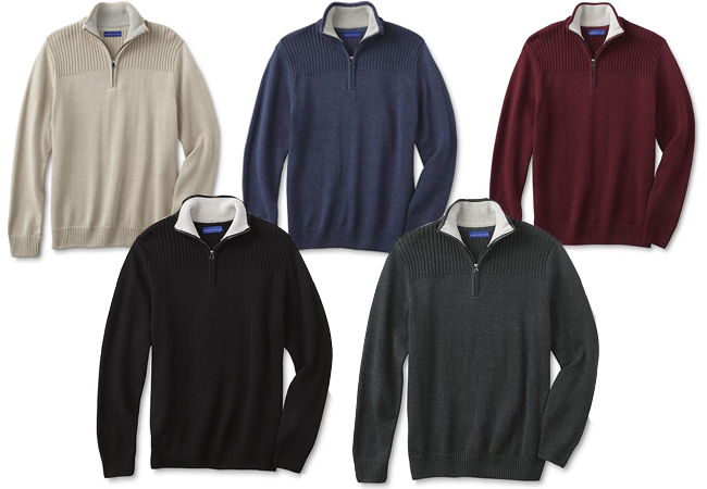 *HOT* $11.04 (Reg $20) Men's Quarter-Zip Sweater + FREE Pickup