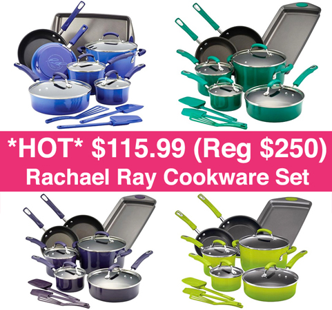 *HOT* $63.99 (Reg $250) Rachael Ray 14-Piece Cookware Set + FREE Shipping