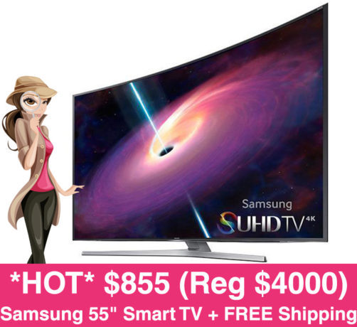 *HOT* $855 (Reg $4000) Samsung 55" 3D Curved 4K Smart LED TV + FREE Shipping