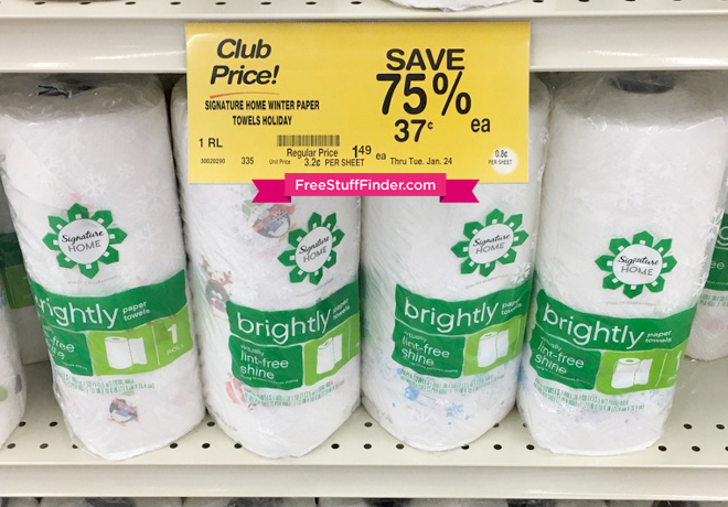 $0.37 (Reg $1.49) Signature Home Paper Towels at Vons/Safeway (Clearance Find)