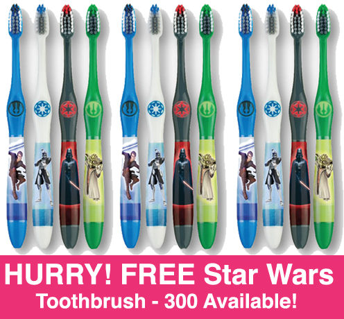 Possible FREE Star Wars Toothbrush (300 Available!)