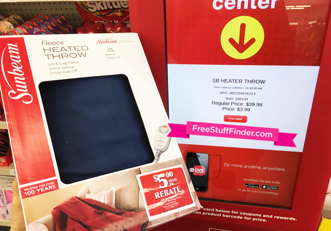 *HOT* FREE Fleece Heated Throw + $1.01 Moneymaker at CVS