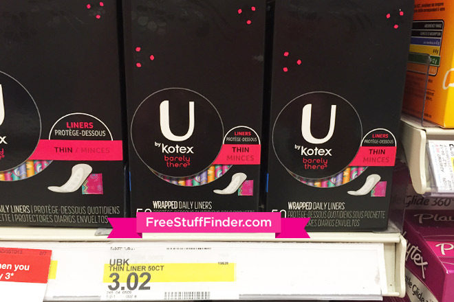 $1.02 (Reg $3) U by Kotex Liners at Target