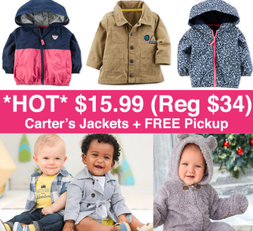 $15.99 (Reg $34) Carter's Baby Outerwear + FREE Store Pickup