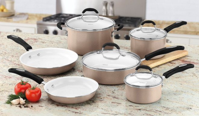 $59.98 (Reg $159) Cuisinart Ceramic Nonstick 10-Piece Cookware Set + FREE Shipping