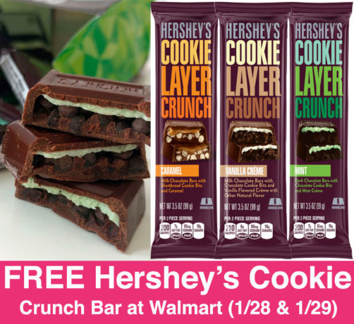 FREE Sample Hershey's Cookie Bar at Walmart (Today & Tomorrow 1/29 Only)