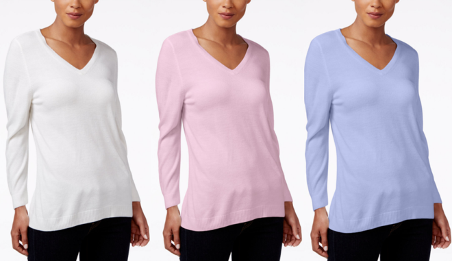 $4.99 (Reg $39.50) Women’s V-Neck Sweater + FREE Pickup