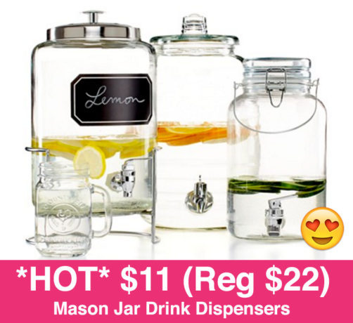 $7.99 (Reg $22) Mason Jar Beverage Dispensers + FREE Store Pickup