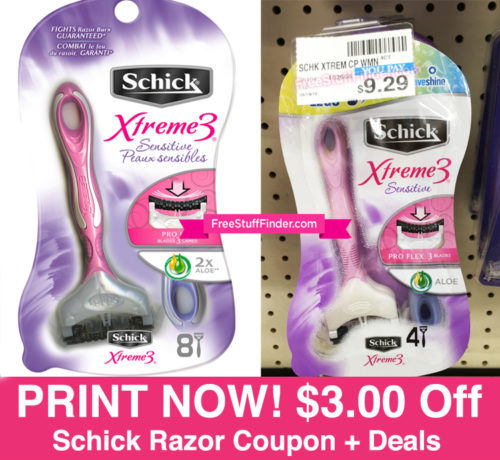 *High Value* $3.00 Off Schick Razor Pack Coupon + Deals (Print Now!)