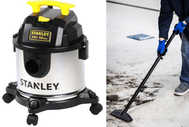 $19.97 (Reg $30) Stanley 4-Gallon Stainless Steel Wet/Dry Vacuum + FREE Pickup