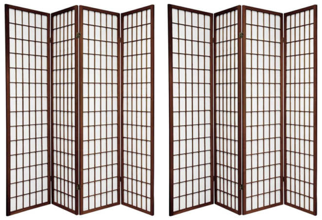 $27.73 (Reg $139) 6 Ft Window Pane Shoji Screen 4 Panel + FREE Shipping