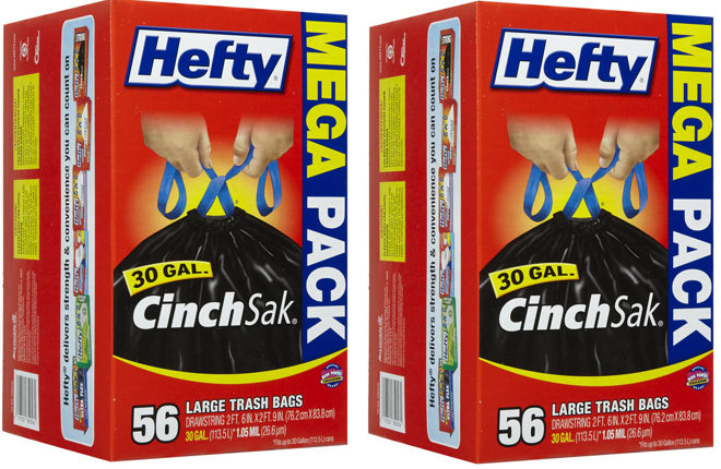 $3.99 (Reg $7) Hefty CinchSak Trash Bags at CVS